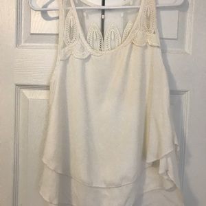 Chiffon creme tank